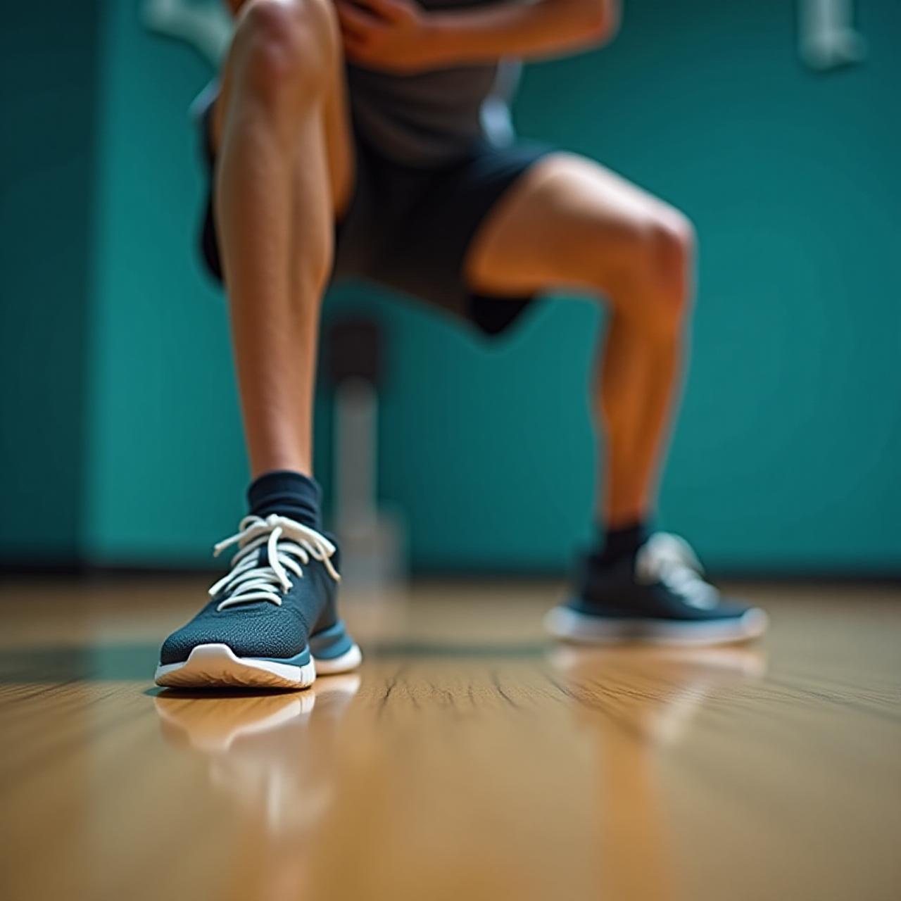 Athlete performing dynamic functional movement